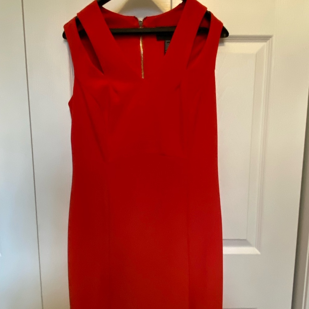 Frank Lyman Design Vibrant Red Midi Dress
